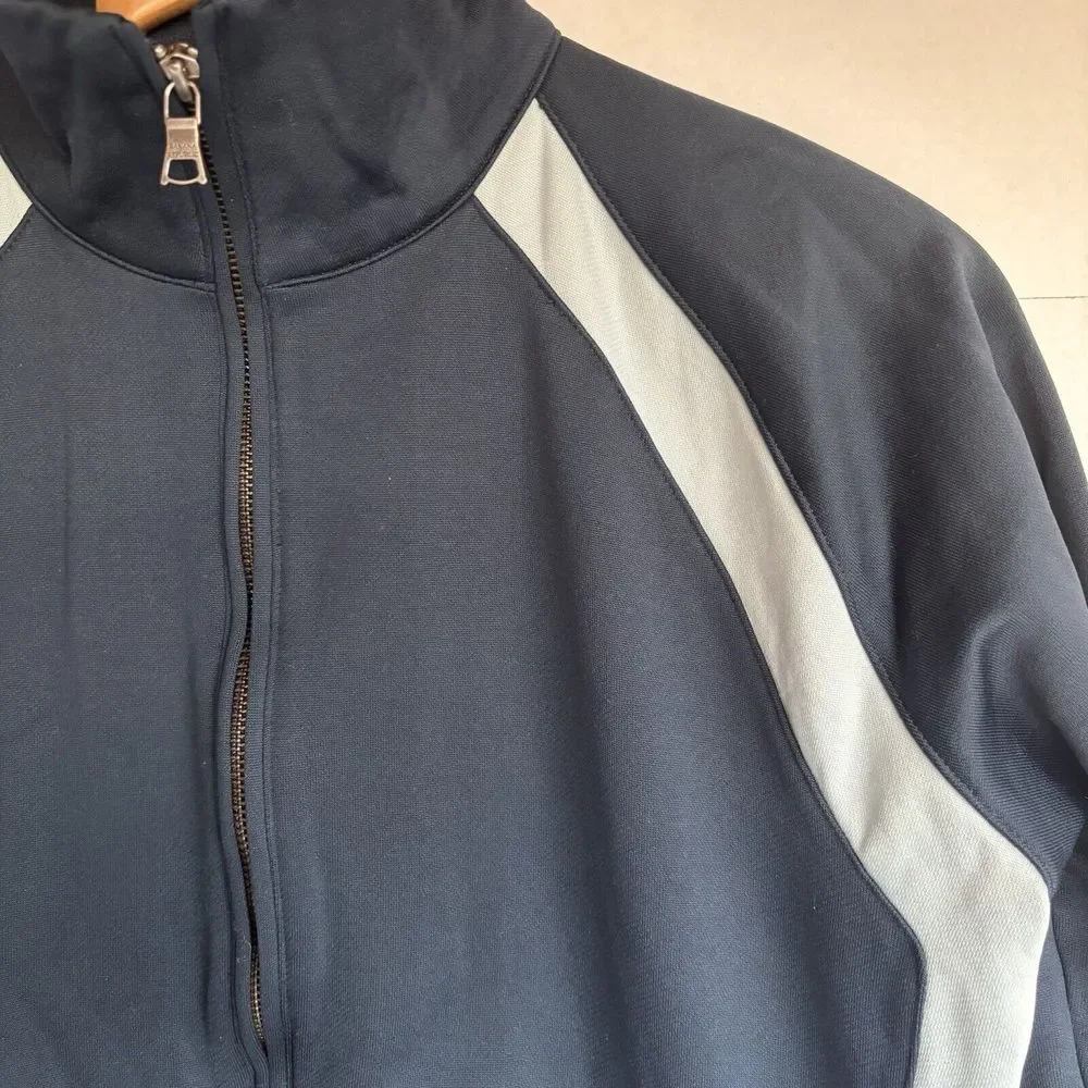 Men's S Small Banana Republic Track Jacket VGUC Full Zip Two-Tone Blue‎